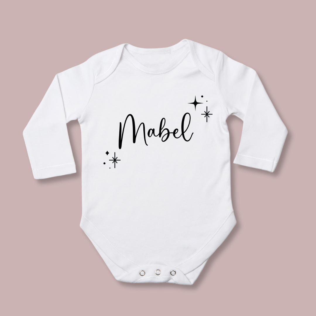 Mabel & Fox - Personalised Name Baby Grow