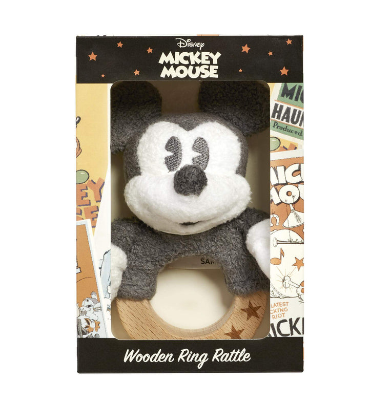 Rainbow Designs - Disney Mickey Mouse Memories - Wooden Ring Rattle