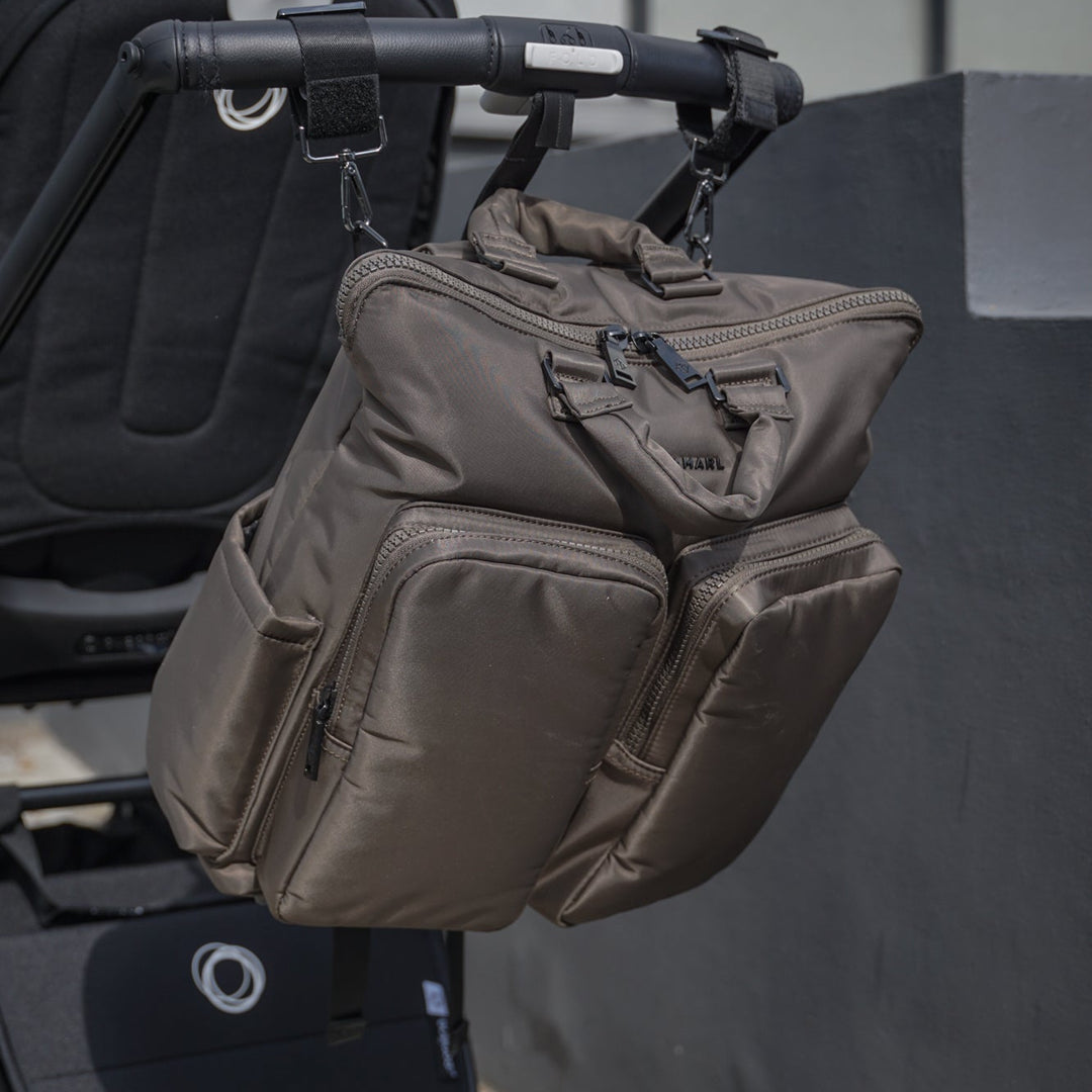 Ozzy Changing Tote / Backpack 2.0 Chocolate - Mabel & Fox