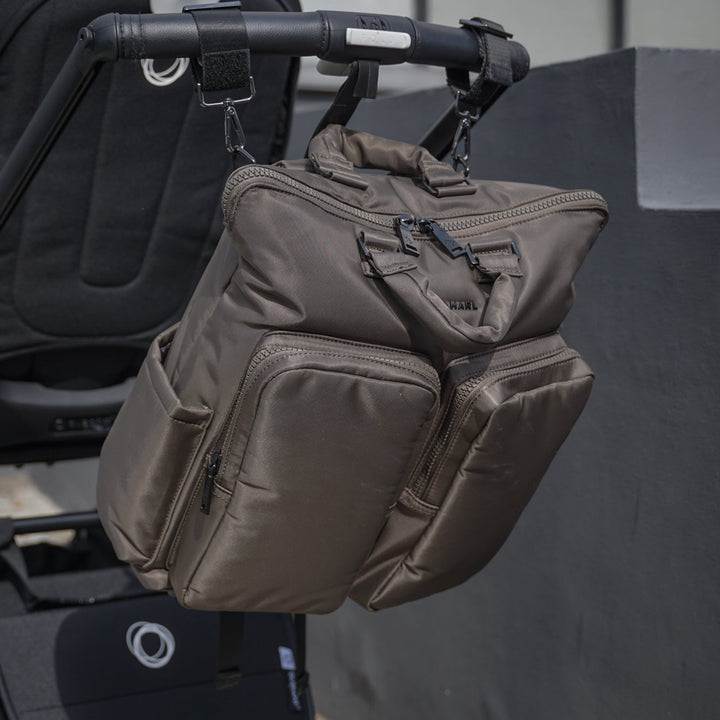 Ozzy Changing Tote / Backpack 2.0 Chocolate - Mabel & Fox