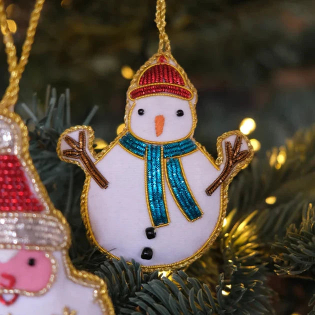 Fiona Walker - Christmas Decoration - Snowman Sparkle - Mabel & Fox