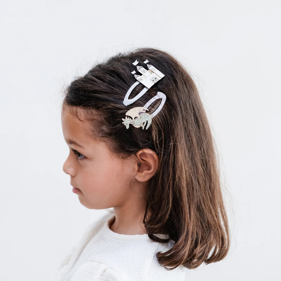 Mimi & Lula - Clic Clac Hair Clips - Dragon and Princess