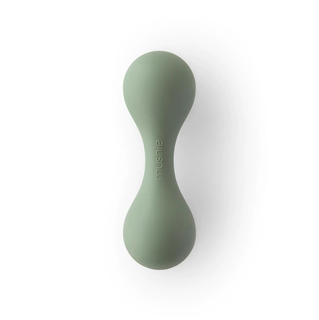 Mushie - Silicone Baby Rattle -Dried Thyme