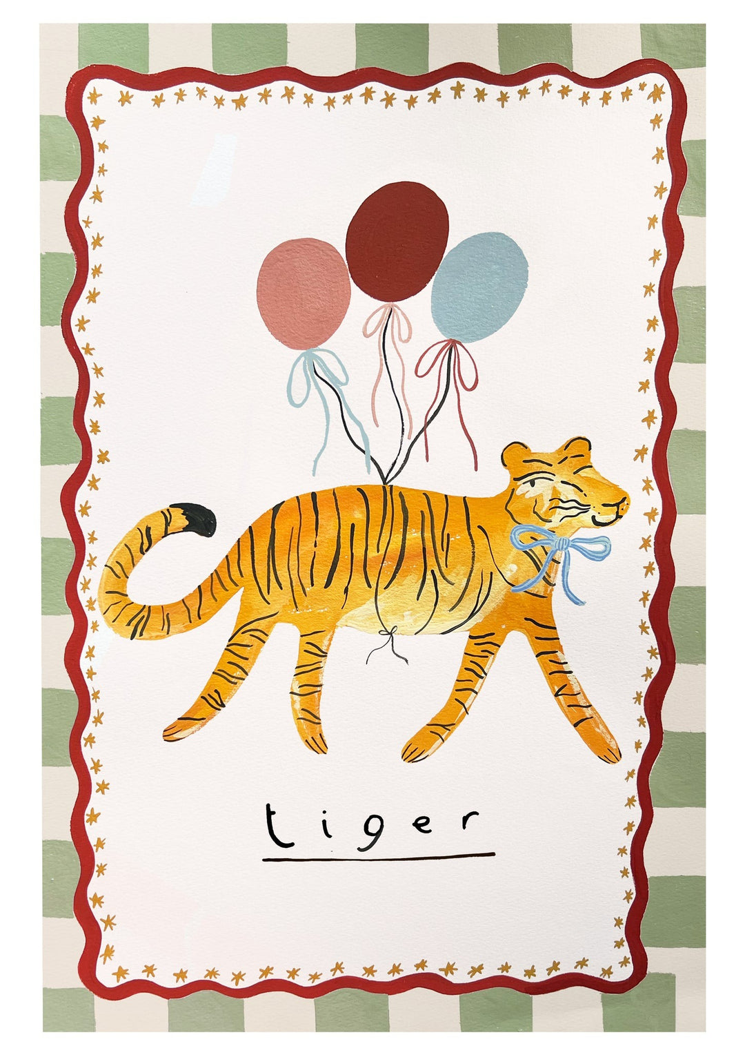 Yaya Studio - Art Print - Tiger With Balloons