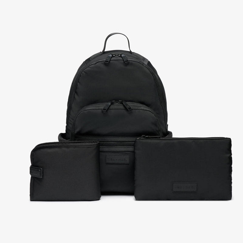 Elwood 2.0 Changing Backpack Black Woven - Mabel & Fox