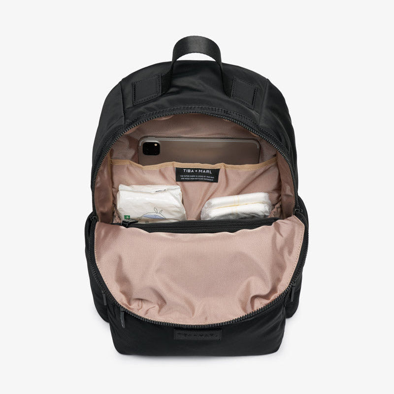 Elwood 2.0 Changing Backpack Black Woven - Mabel & Fox