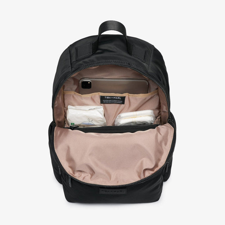 Elwood 2.0 Changing Backpack Black Woven - Mabel & Fox
