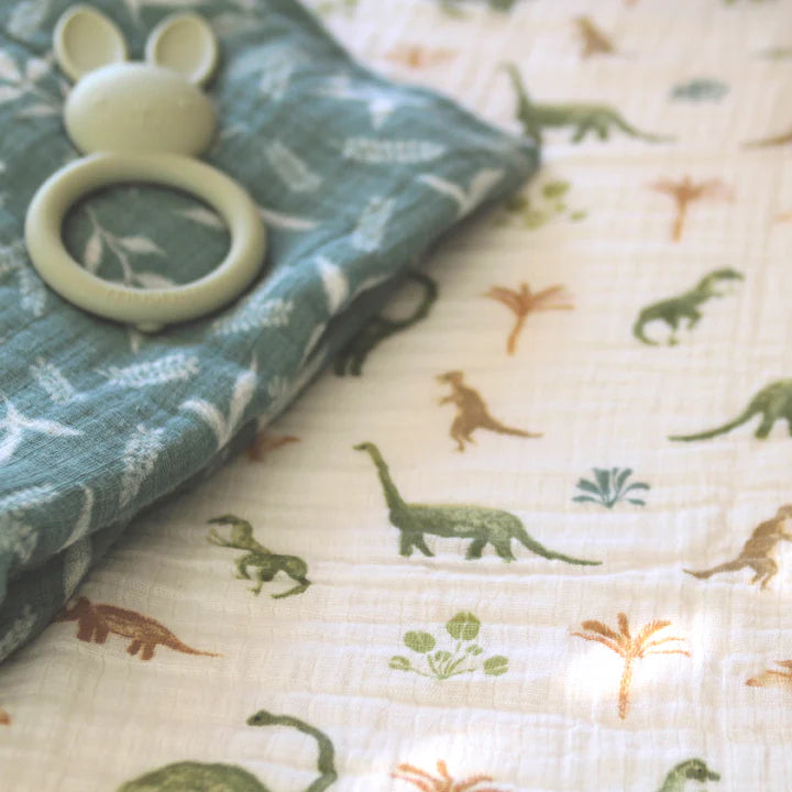 Aden + Anais - Muslin Swaddle Blankets - Dino Jungle (2 Pack)