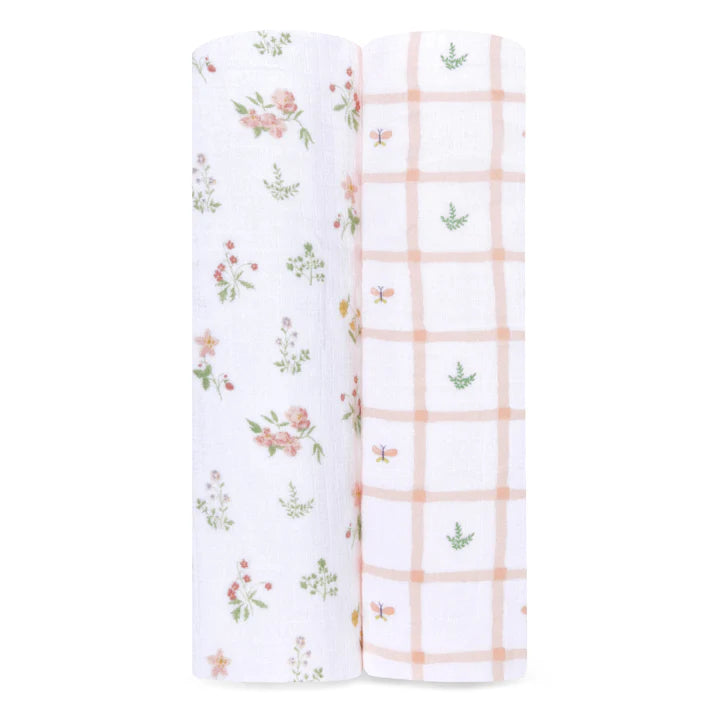 Aden + Anais - Muslin Swaddle Blankets - Country Floral (2 Pack)