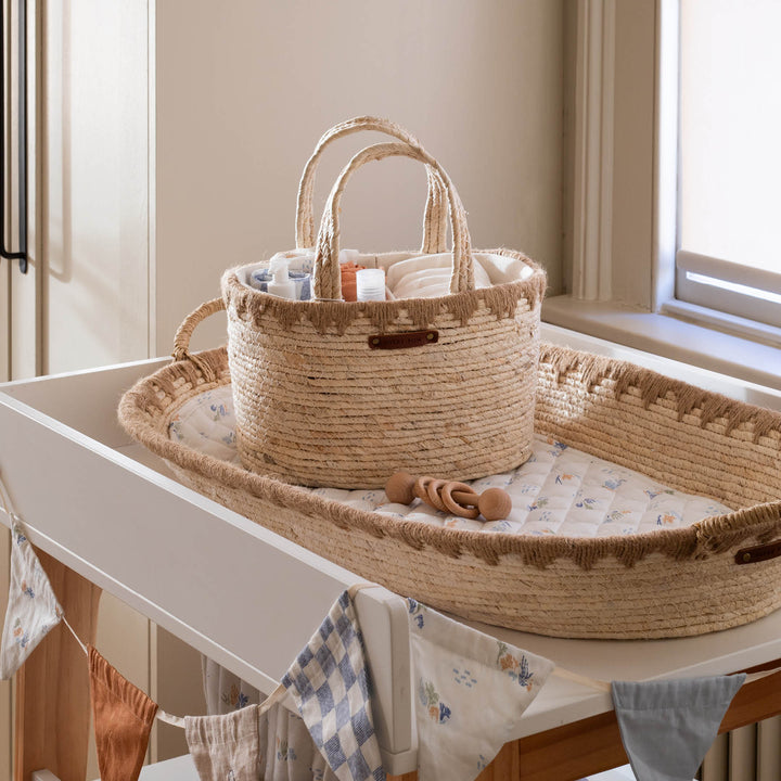 Avery Row – Maize Nappy Caddy – Natural - Mabel & Fox