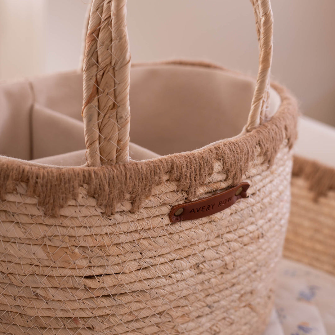Avery Row – Maize Nappy Caddy – Natural - Mabel & Fox