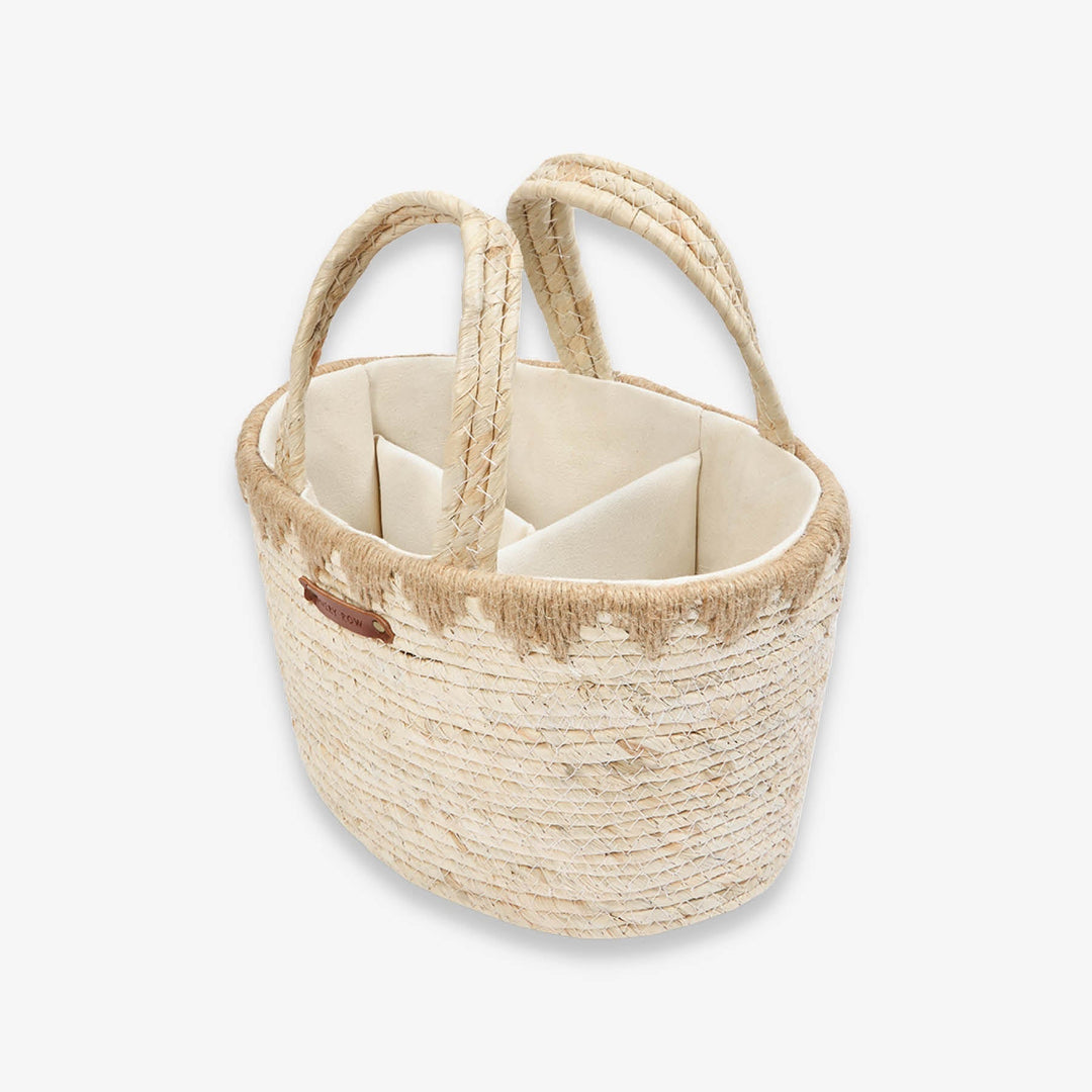 Avery Row – Maize Nappy Caddy – Natural - Mabel & Fox