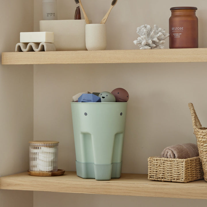 Shnuggle - Ellie Bath Toy Drying Caddy - Eucalyptus Green