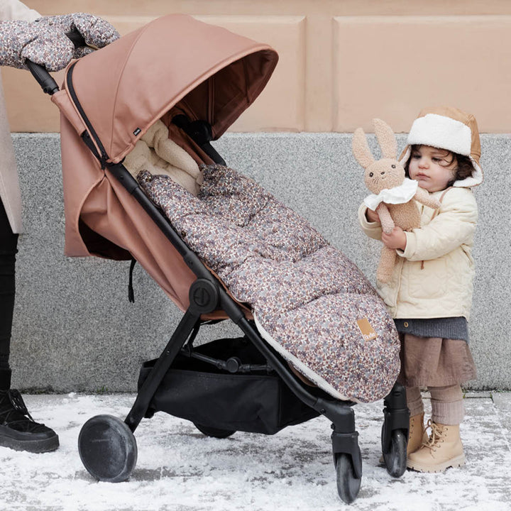 Elodie - Light Down Footmuff - Blue Garden - Mabel & Fox