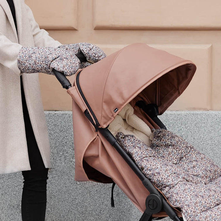 Elodie - Stroller Mittens - Blue Garden - Mabel & Fox