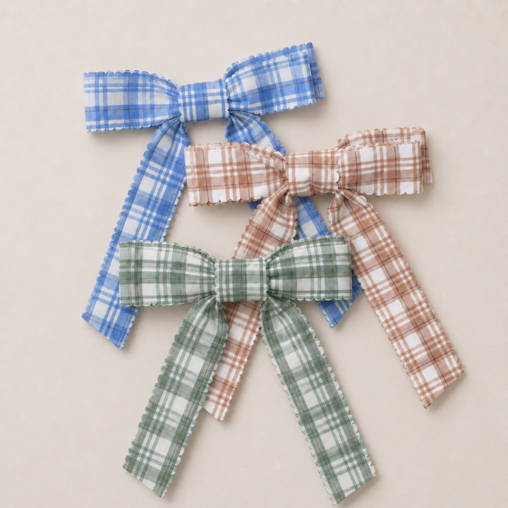 Mabel & Fox - Hair Bow Clips - Everyday Plaid (3pcs)