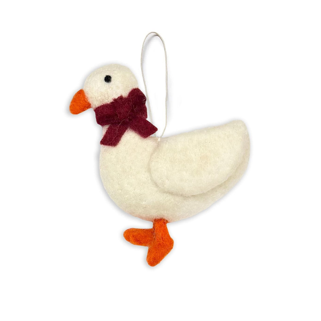 Gamcha - Handmade Christmas Decoration - Goose with Bow