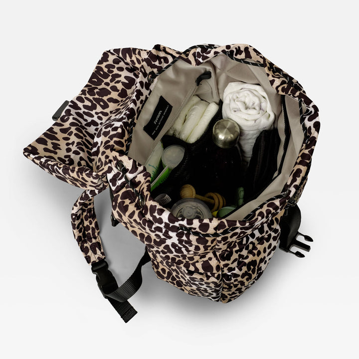 Finnson - ELISE Eco Changing Backpack with Changing Mat - Leopard - Mabel & Fox