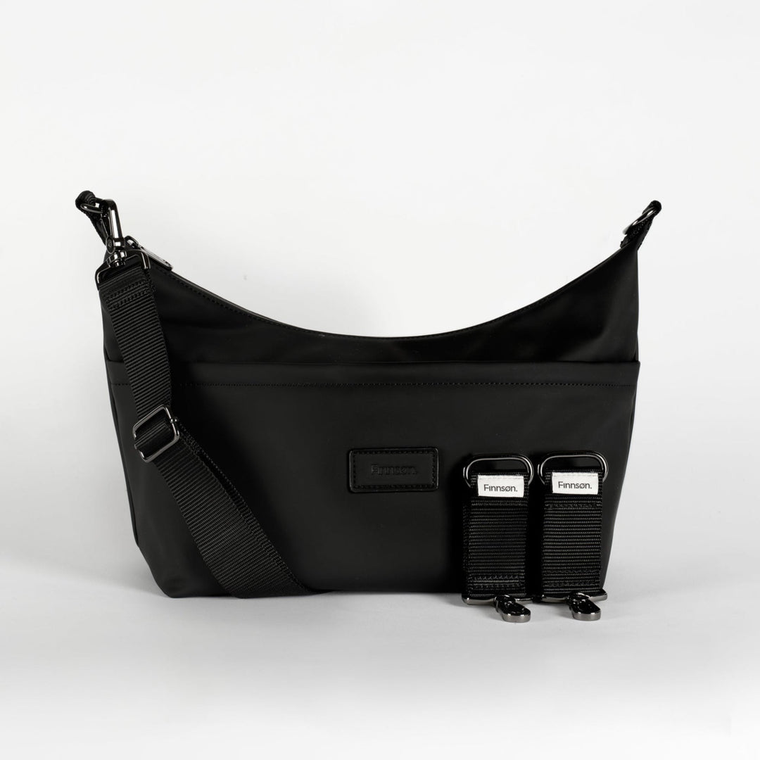 Finnson - FIA Eco Stroller Organiser with Stroller Clips - Black - Mabel & Fox