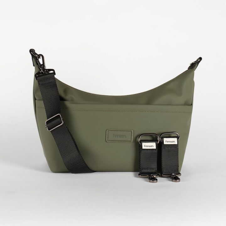 Finnson - FIA Eco Stroller Organiser with Stroller Clips - Khaki - Mabel & Fox
