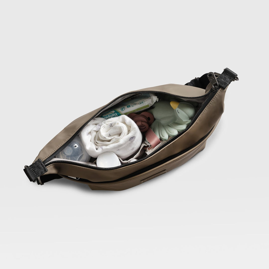 Finnson - FIA Eco Stroller Organiser with Stroller Clips - Mocha - Mabel & Fox
