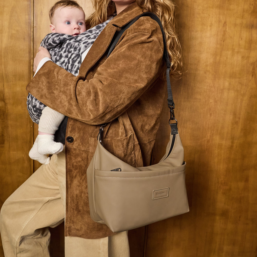 Finnson - FIA Eco Stroller Organiser with Stroller Clips - Mocha - Mabel & Fox