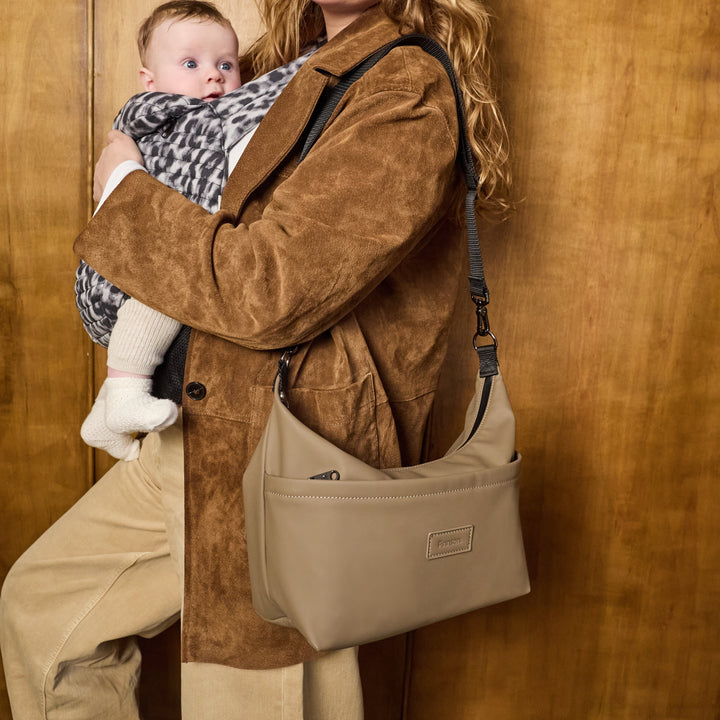 Finnson - FIA Eco Stroller Organiser with Stroller Clips - Mocha - Mabel & Fox