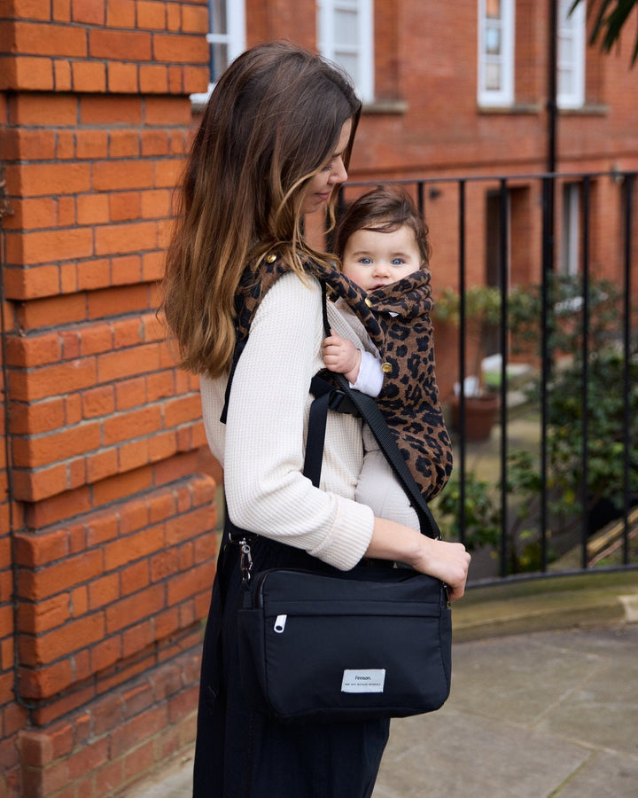 Finnson - FRIDA Eco Stroller Organiser with Stroller Clips - Black - Mabel & Fox