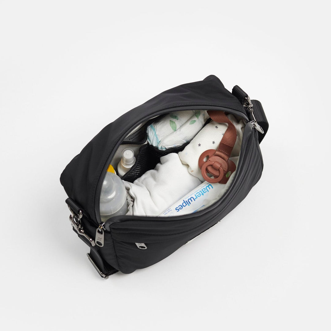 Finnson - FRIDA Eco Stroller Organiser with Stroller Clips - Black - Mabel & Fox