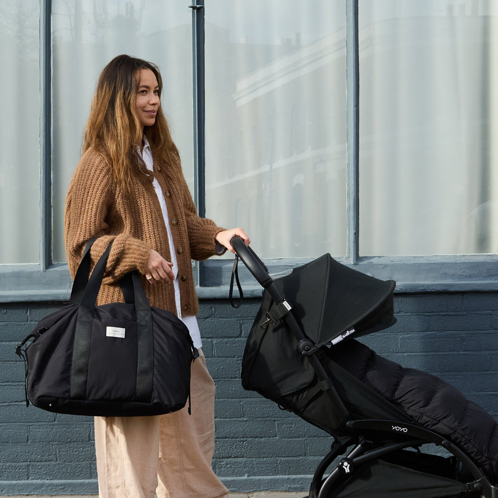 Finnson - IDA Eco Holdall Changing bag with Changing Mat - Black - Mabel & Fox