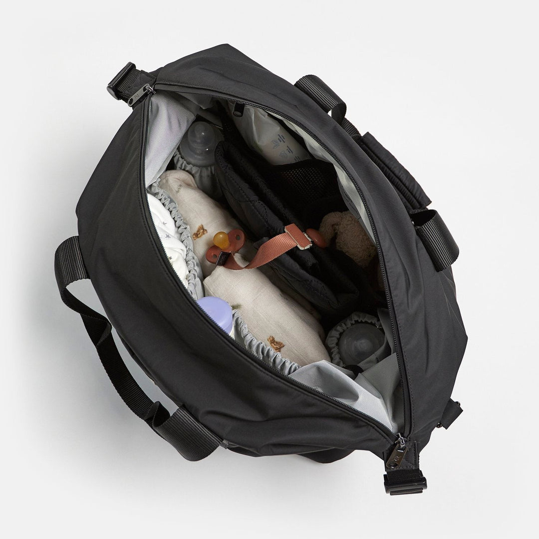 Finnson - IDA Eco Holdall Changing bag with Changing Mat - Black - Mabel & Fox