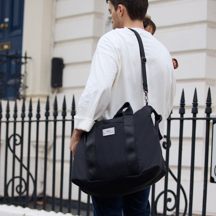 Finnson - IDA Eco Holdall Changing bag with Changing Mat - Black - Mabel & Fox