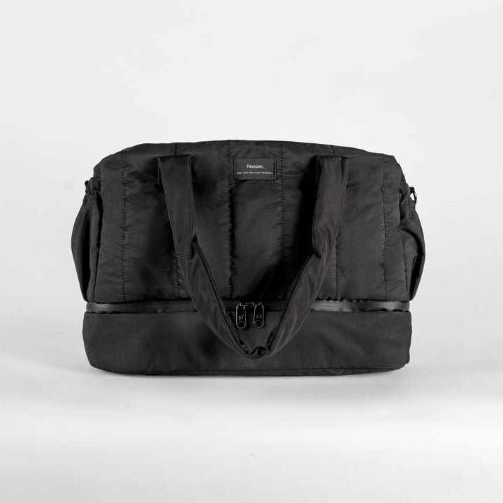 Finnson - INNES Eco Quilted Changing Bag with Changing Mat - Black - Mabel & Fox