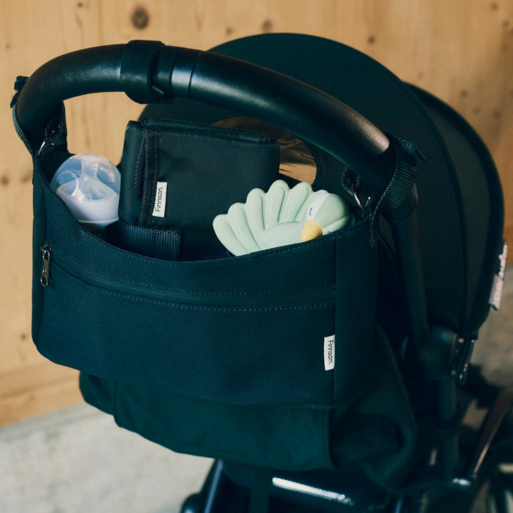 Finnson - ODIN Eco Stroller Caddy with built in stroller clips - black - Mabel & Fox