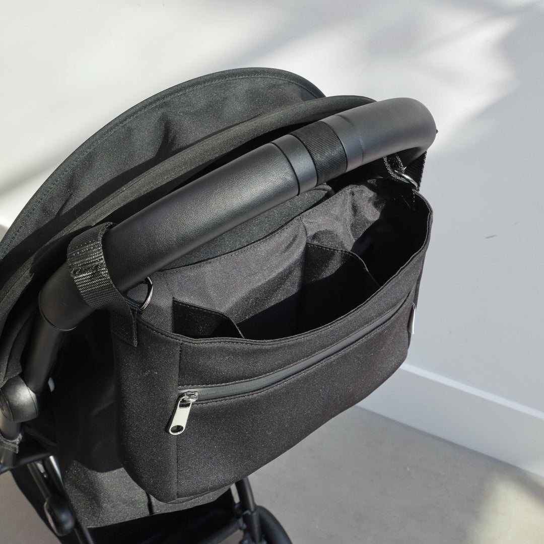 Finnson - ODIN Eco Stroller Caddy with built in stroller clips - black - Mabel & Fox