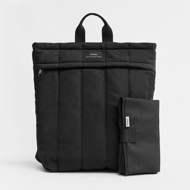 Finnson - RAE Eco Changing Backpack with Changing Mat - Black - Mabel & Fox