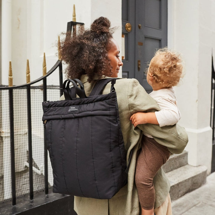 Finnson - RAE Eco Changing Backpack with Changing Mat - Black - Mabel & Fox