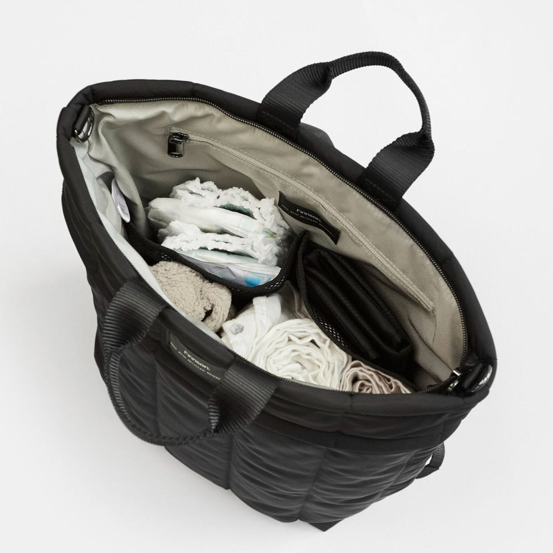 Finnson - RAE Eco Changing Backpack with Changing Mat - Black - Mabel & Fox