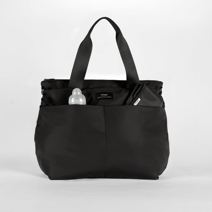 Finnson - SIGRID Eco Changing Bag with Changing Mat - Black - Mabel & Fox