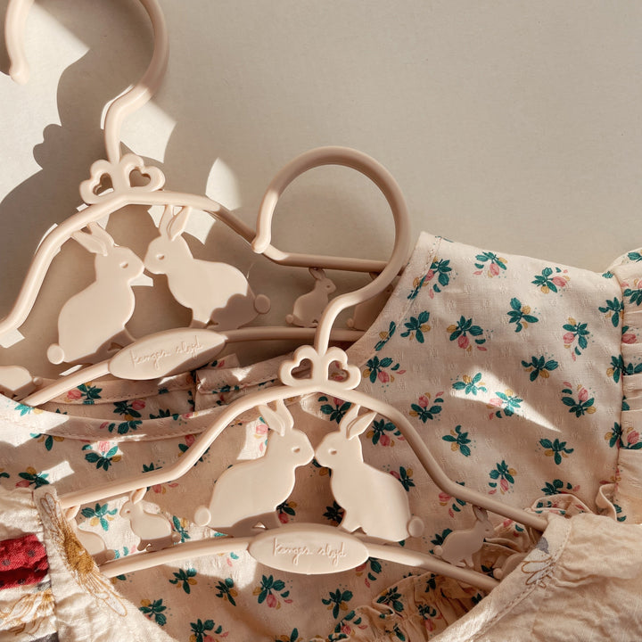 Konges Slojd - Childrens Clothing Hangers - Bunny (5 Pack) - Mabel & Fox