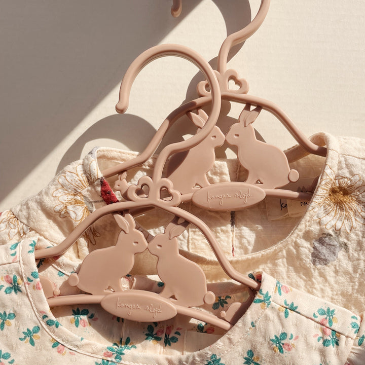 Konges Slojd - Childrens Clothing Hangers - Bunny (5 Pack) - Mabel & Fox
