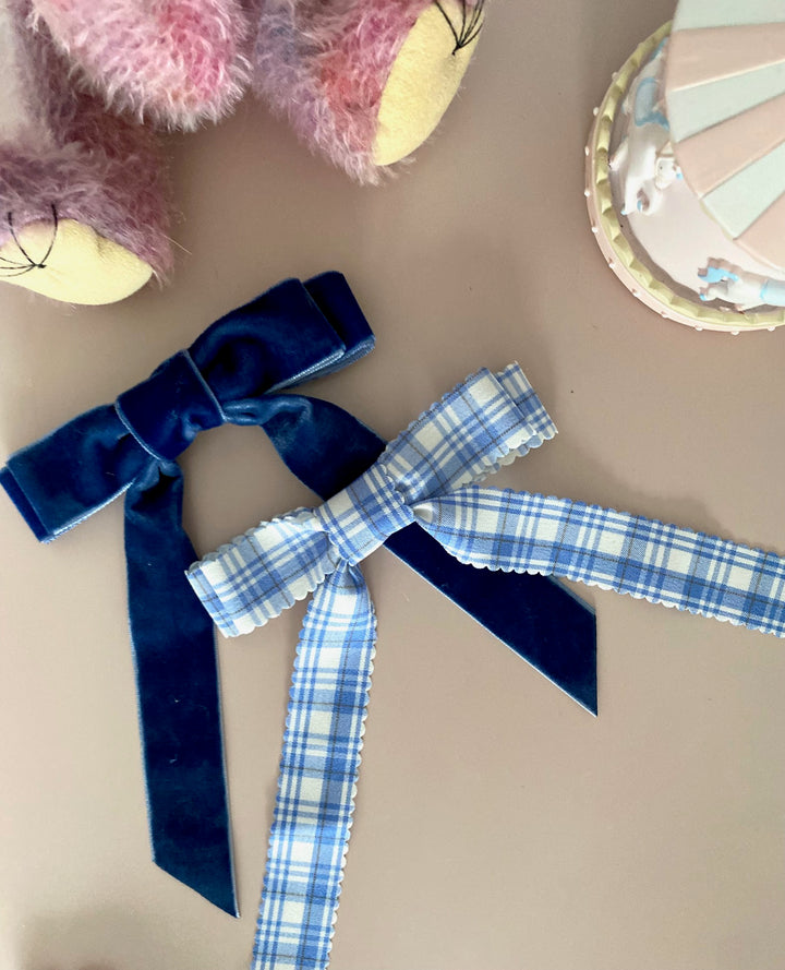 Mabel & Fox - Hair Bow Clips - Blue (2 Pack)