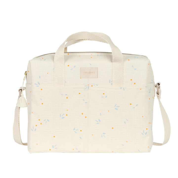 Nobodinoz- Waterproof Changing Bag - Gala Opera - Orange Cherries
