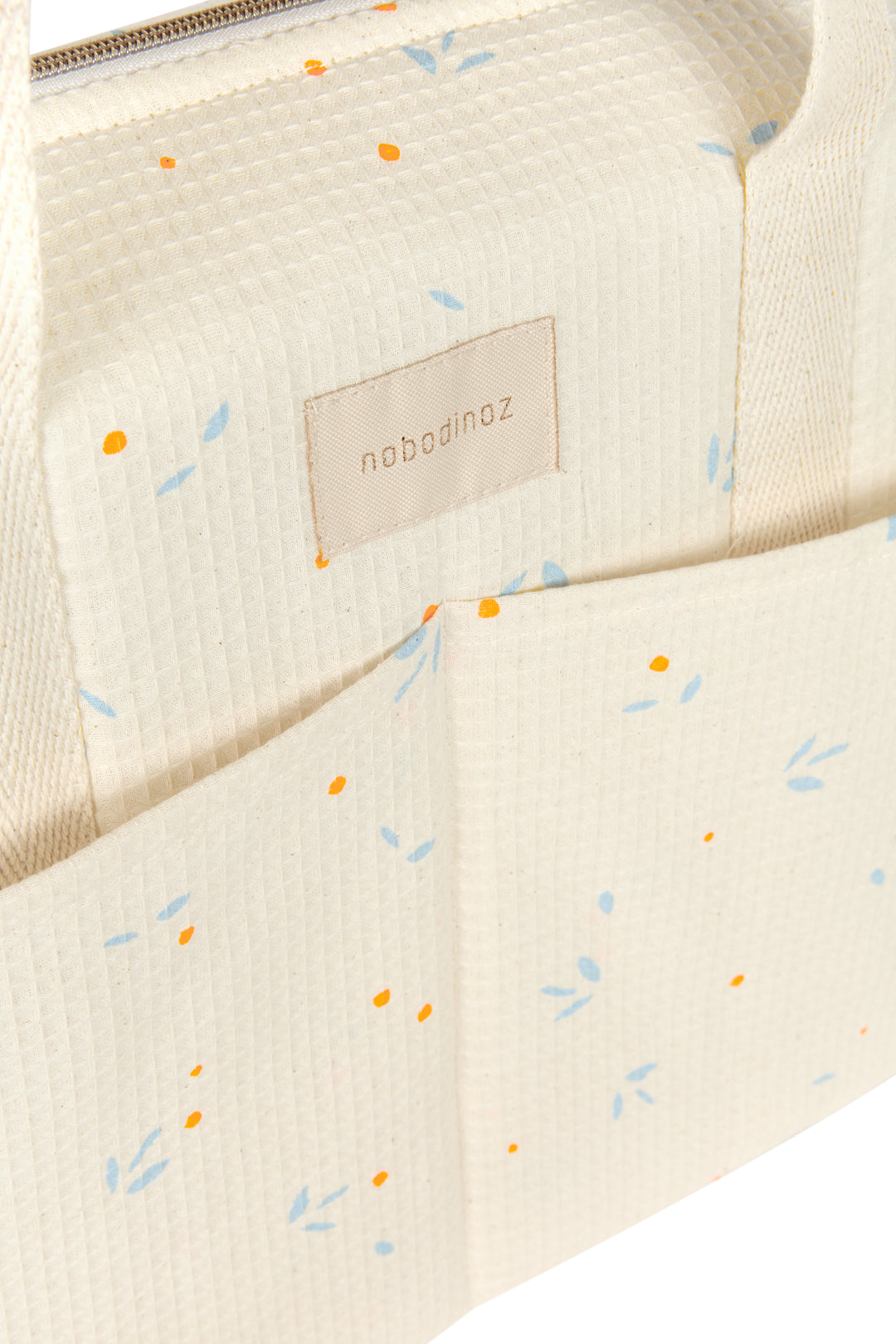 Nobodinoz- Waterproof Changing Bag - Gala Opera - Orange Cherries