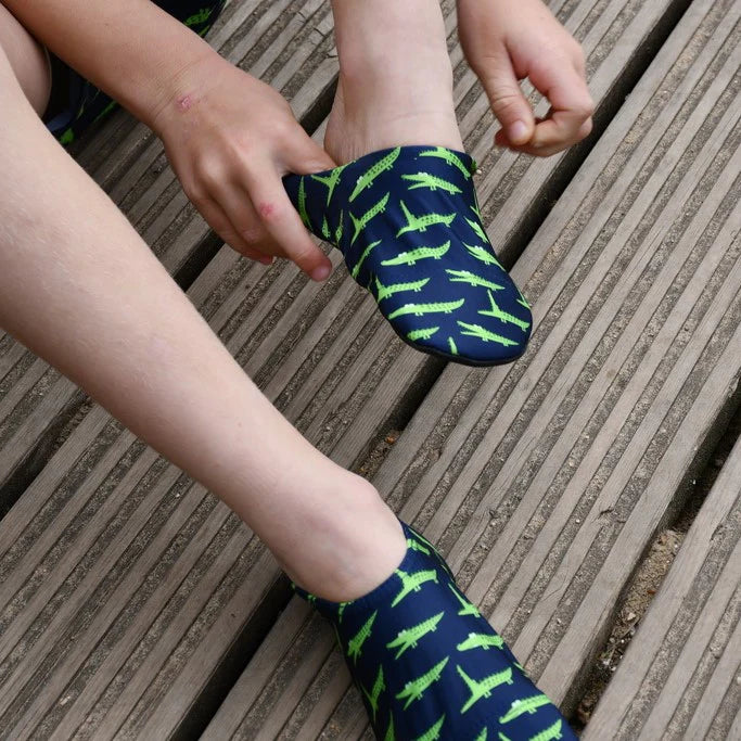 Slipfree - Non-Slip Swim Shoes - Gator- Green
