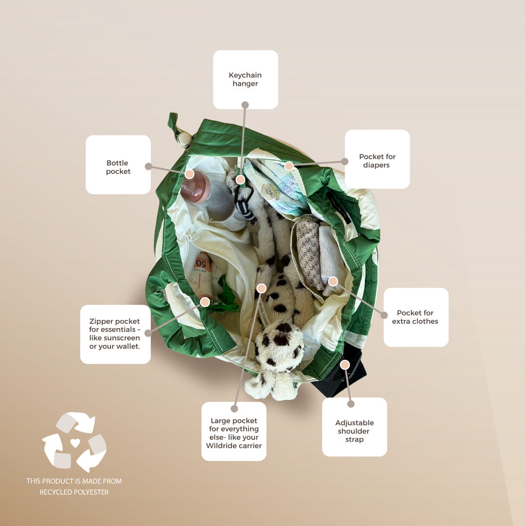 Wildride - Recycled Changing Bag - Green Graphic