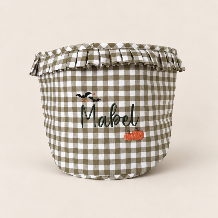 Mabel & Fox - Personalised Gingham Halloween Basket