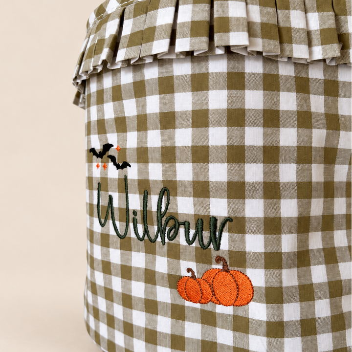 Mabel & Fox - Personalised Gingham Halloween Basket