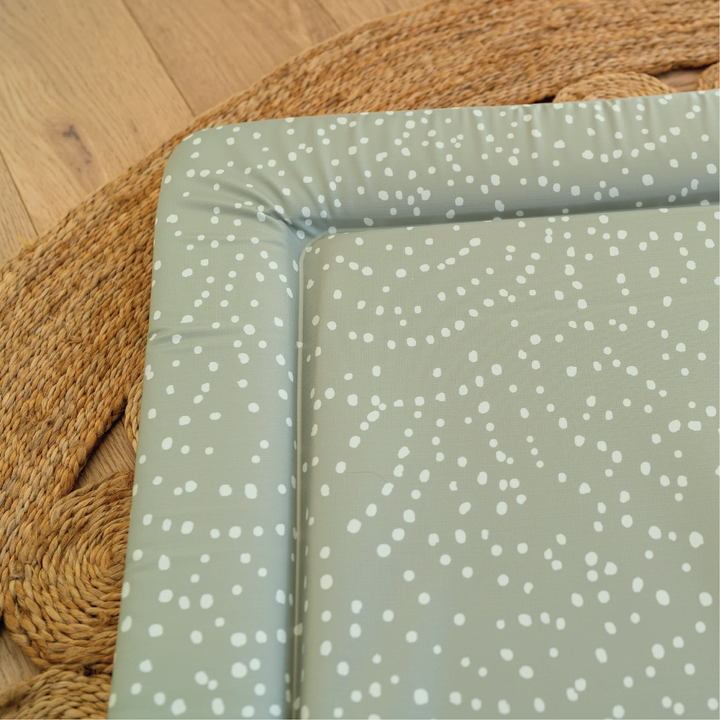 Mabel & Fox - Baby Changing Mat  - Green Spotty Curve (NEW!)