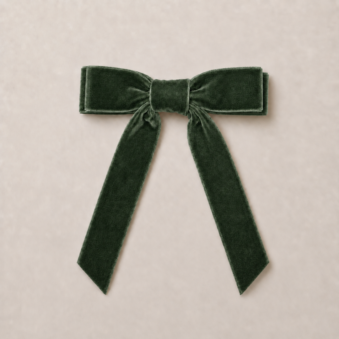 Mabel & Fox - Hair Bow Clips - Festive Velvet (2pcs)